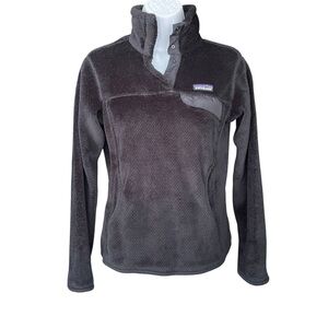 Patagonia Re-Tool Half-Snap Fleece Snap Pullover Black Women's XS